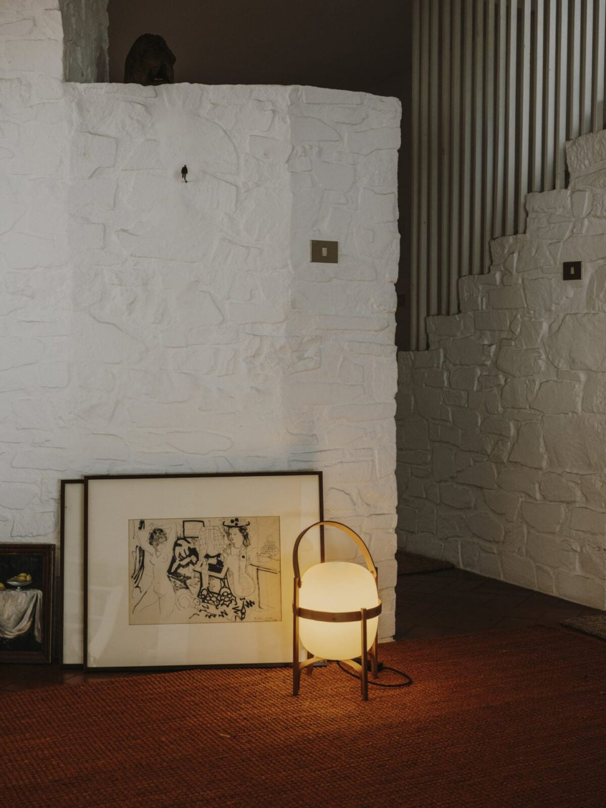 Portable Glass Table Lamp | Wood & Glass | Ash or Walnut Finish