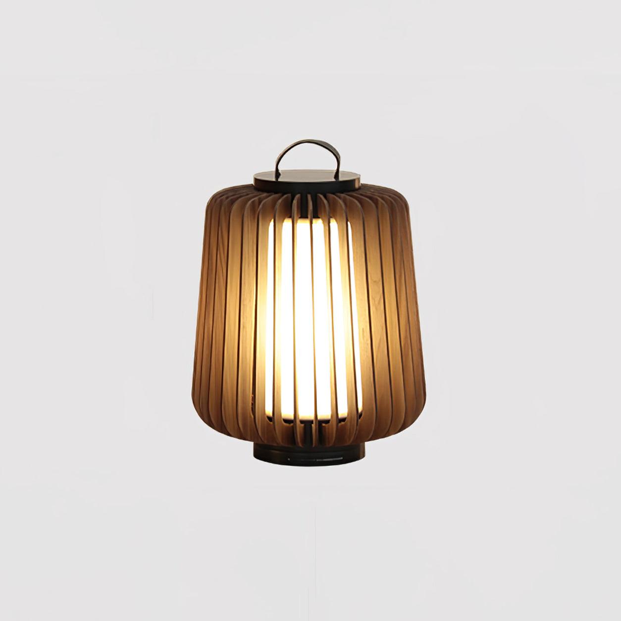 Outdoor Lantern | Waterproof Metal & Teak Wood | Integrated LED