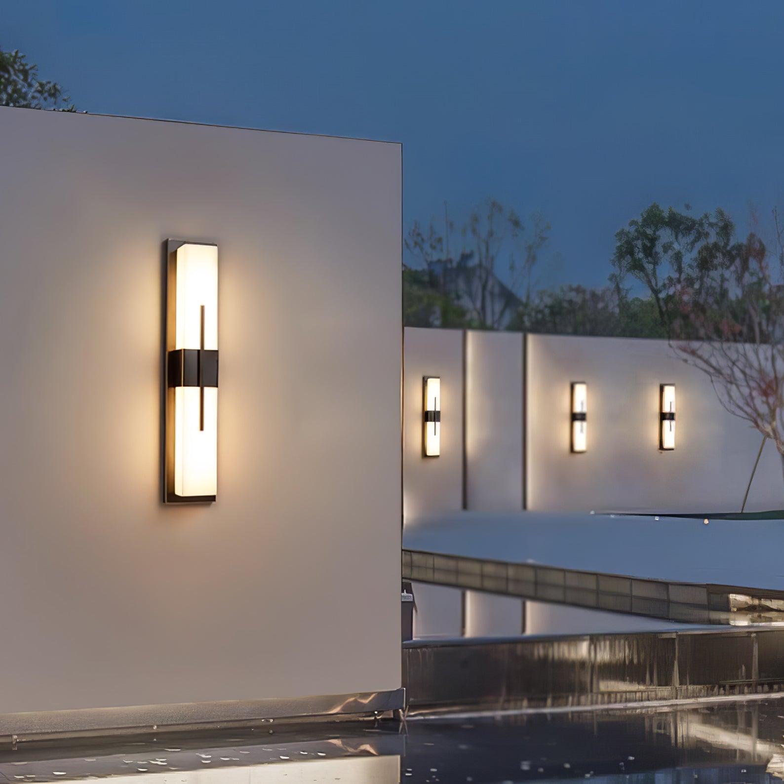 Outdoor Wall Light | Stainless Steel & Acrylic | Set of 2
