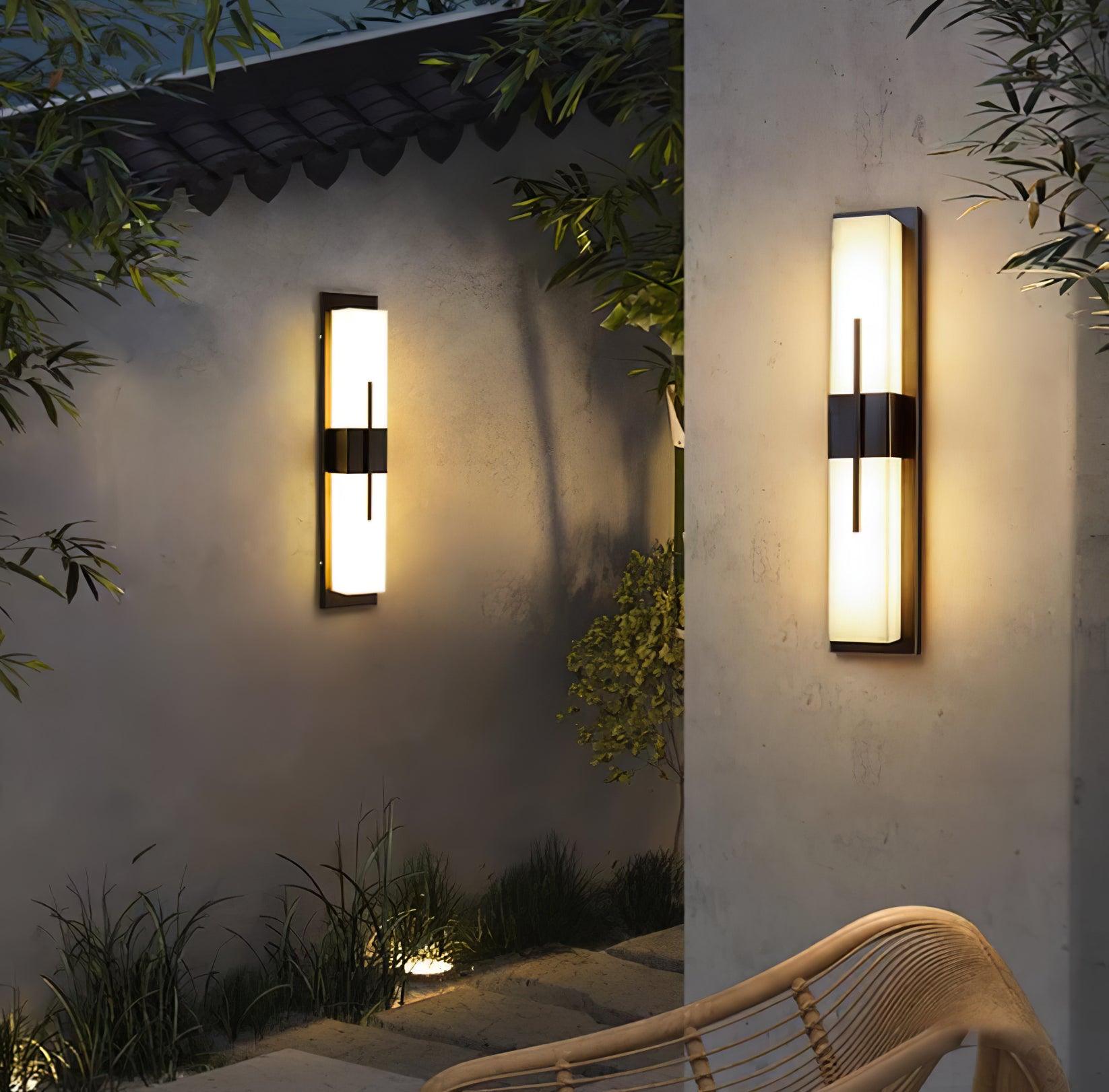Outdoor Wall Light | Stainless Steel & Acrylic | Set of 2