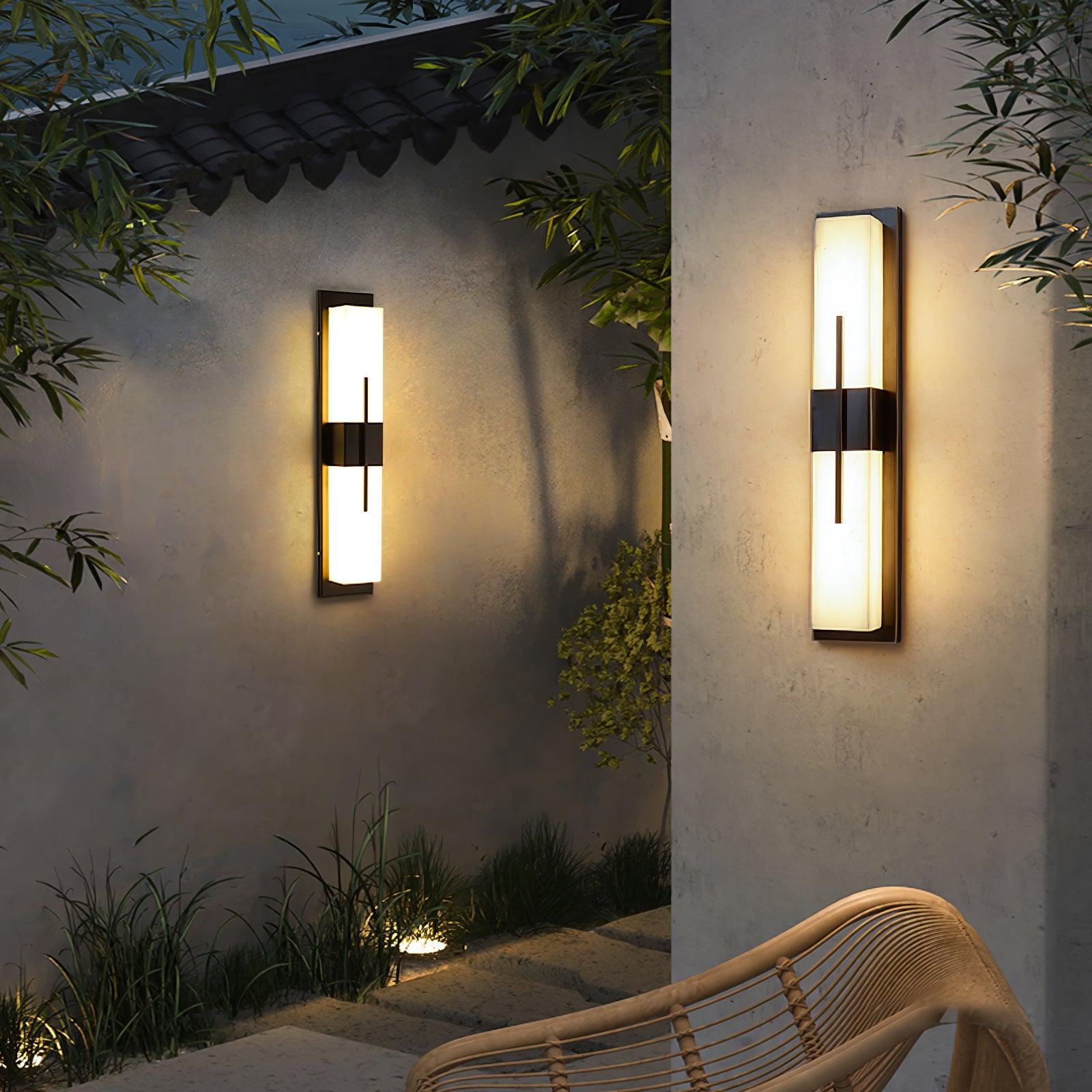 Outdoor Wall Light | Stainless Steel & Acrylic | Set of 2