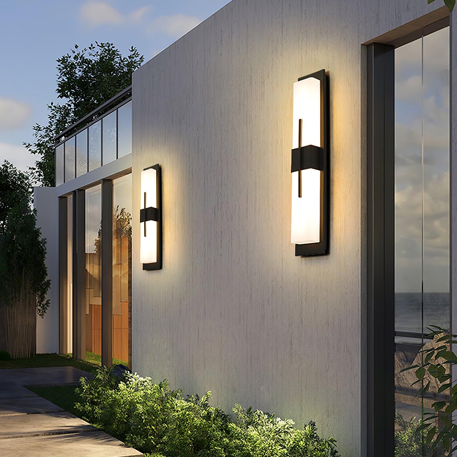 Outdoor Wall Light | Stainless Steel & Acrylic | Set of 2