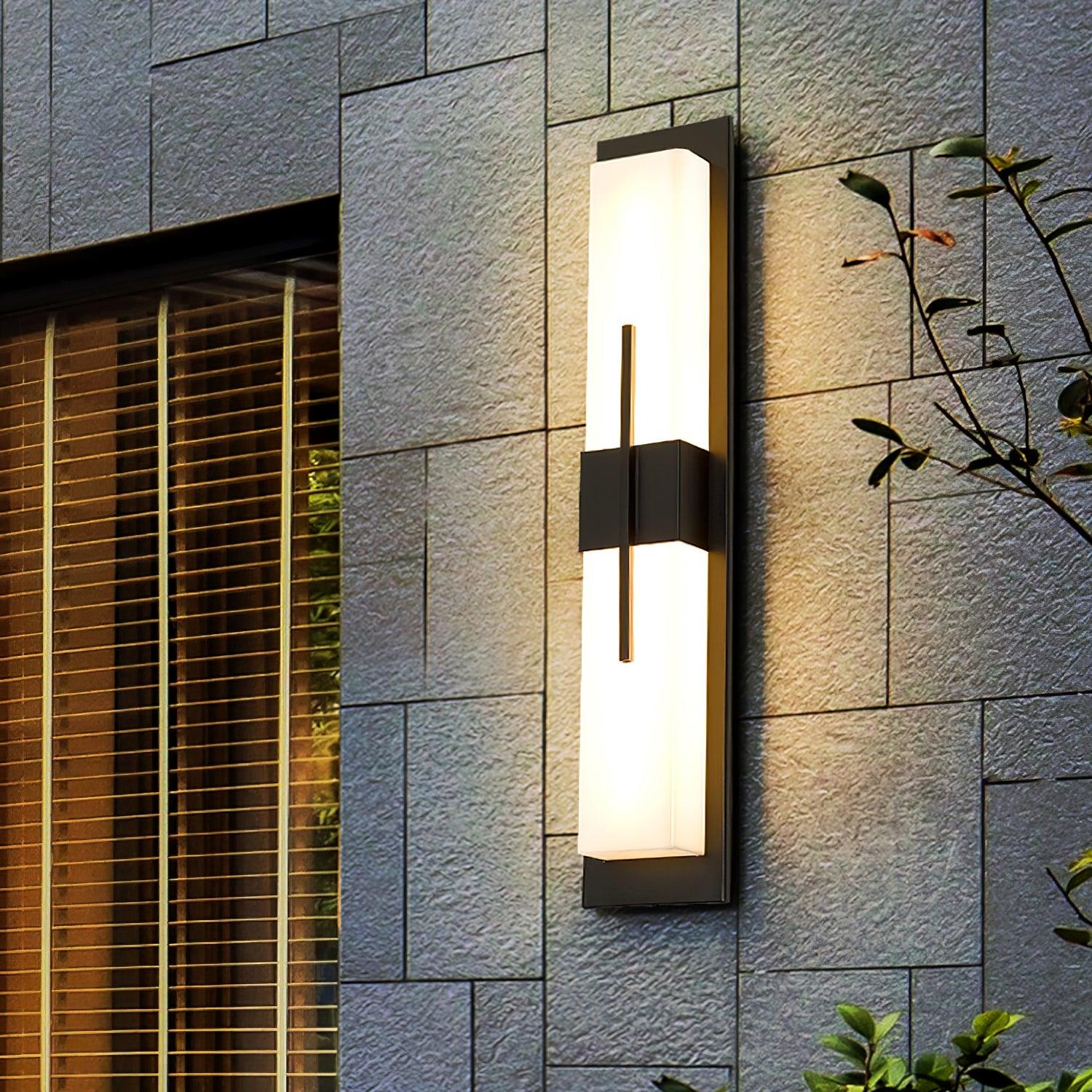 Outdoor Wall Light | Stainless Steel & Acrylic | Set of 2