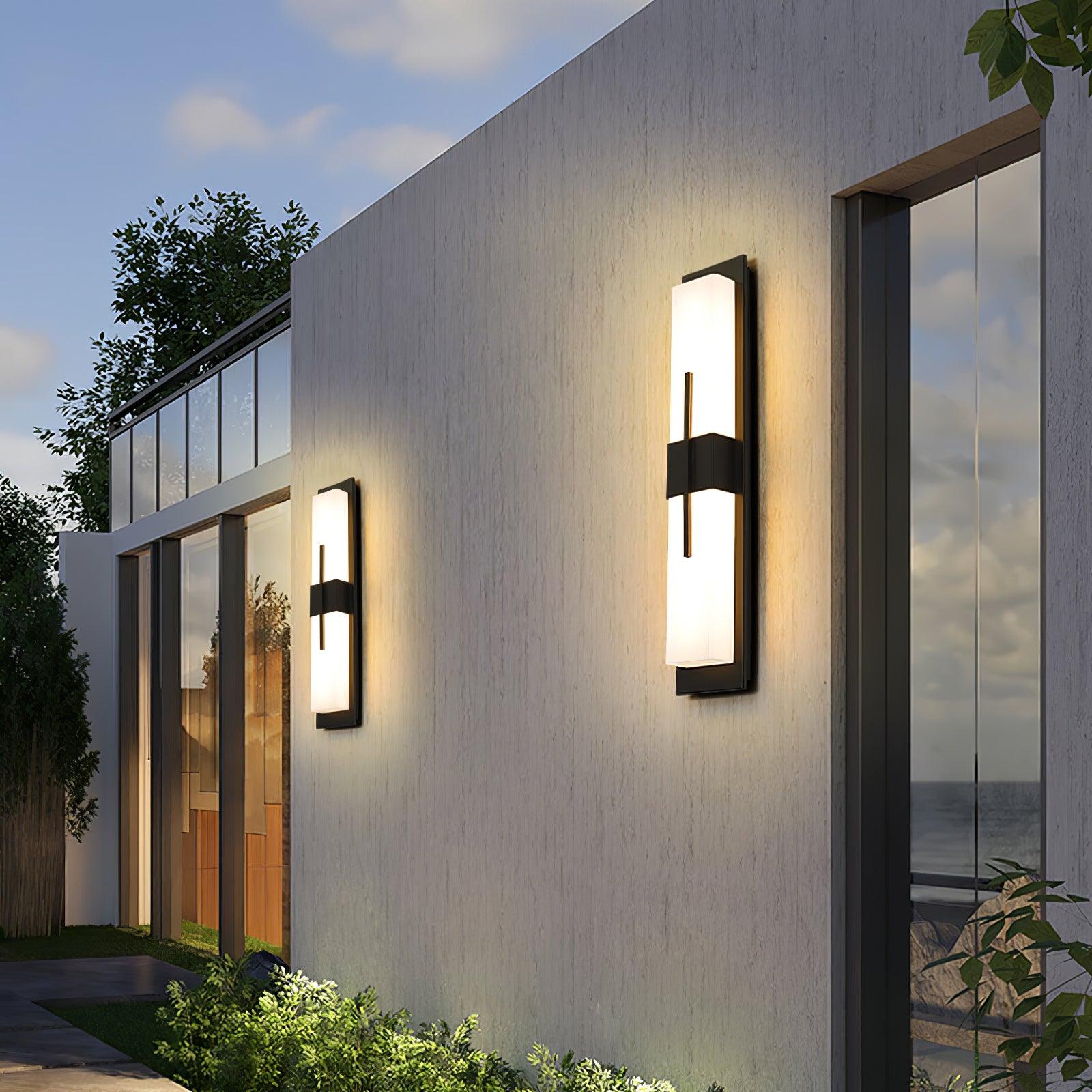 Outdoor Wall Light | Stainless Steel & Acrylic | Set of 2