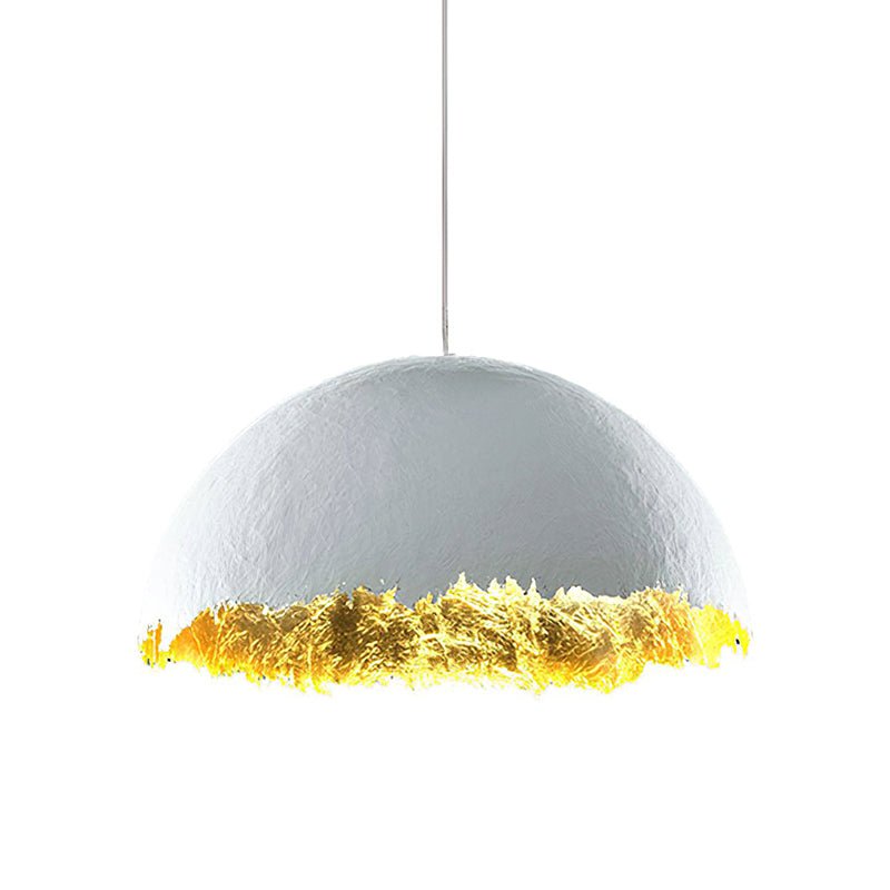 PostKrisi Pendant Light | Molded Fiberglass | Gold and Grey
