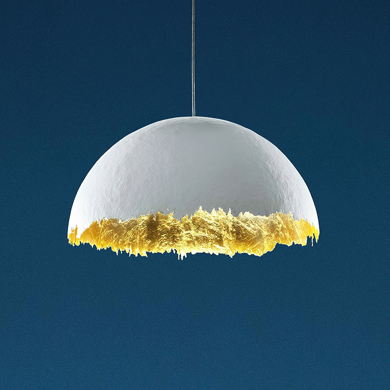 PostKrisi Pendant Light | Molded Fiberglass | Gold and Grey