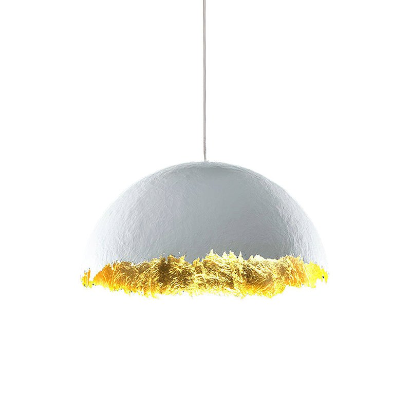 PostKrisi Pendant Light | Molded Fiberglass | Gold and Grey