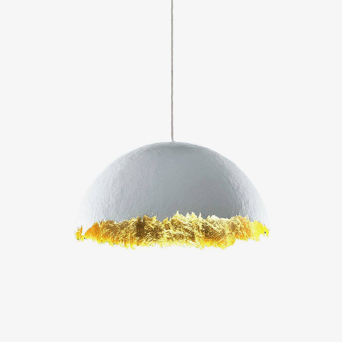 PostKrisi Pendant Light | Molded Fiberglass | Gold and Grey