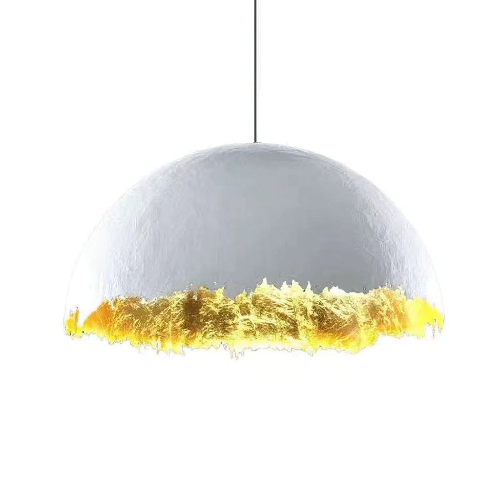 PostKrisi Pendant Light | Molded Fiberglass | Gold and Grey