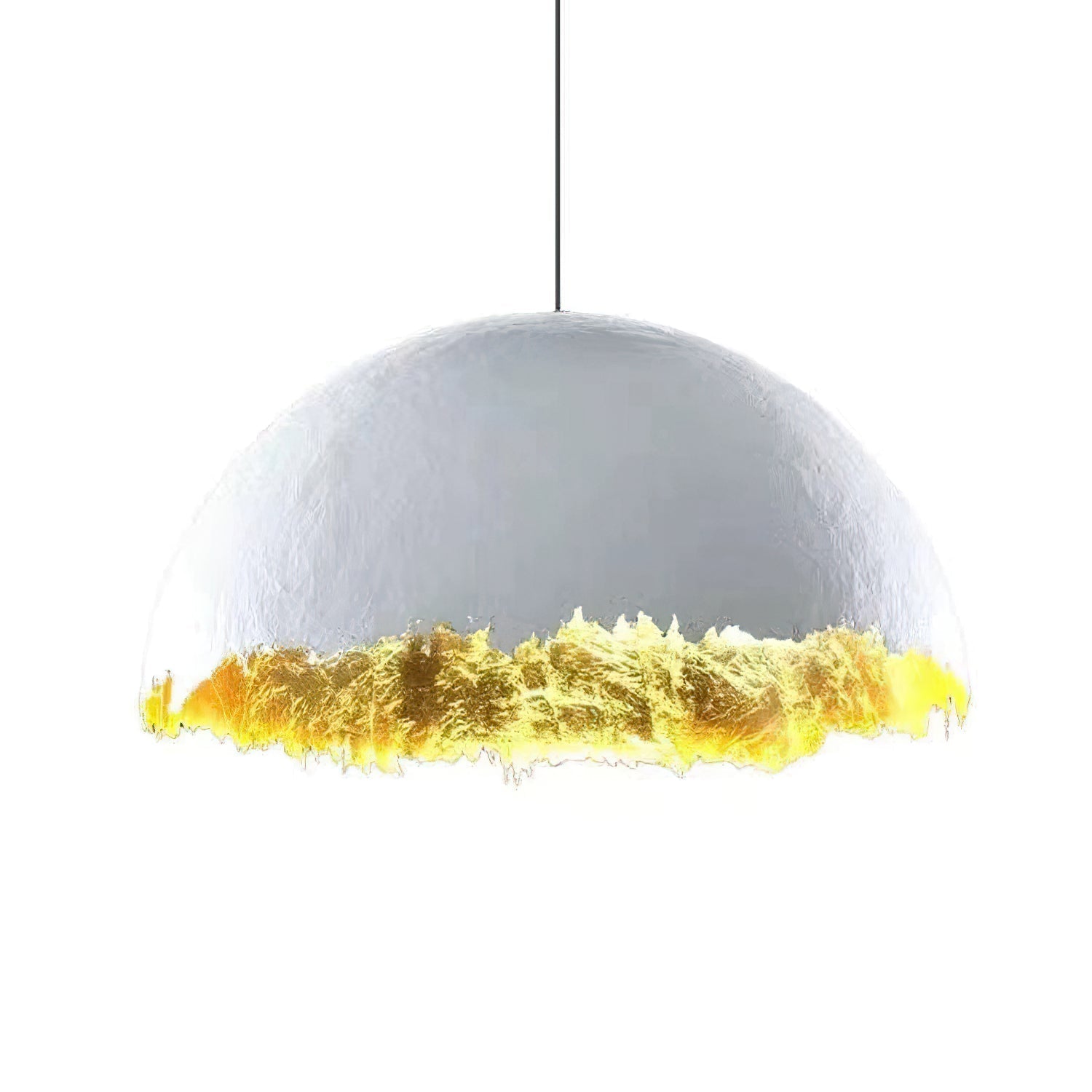 PostKrisi Pendant Light | Molded Fiberglass | Gold and Grey