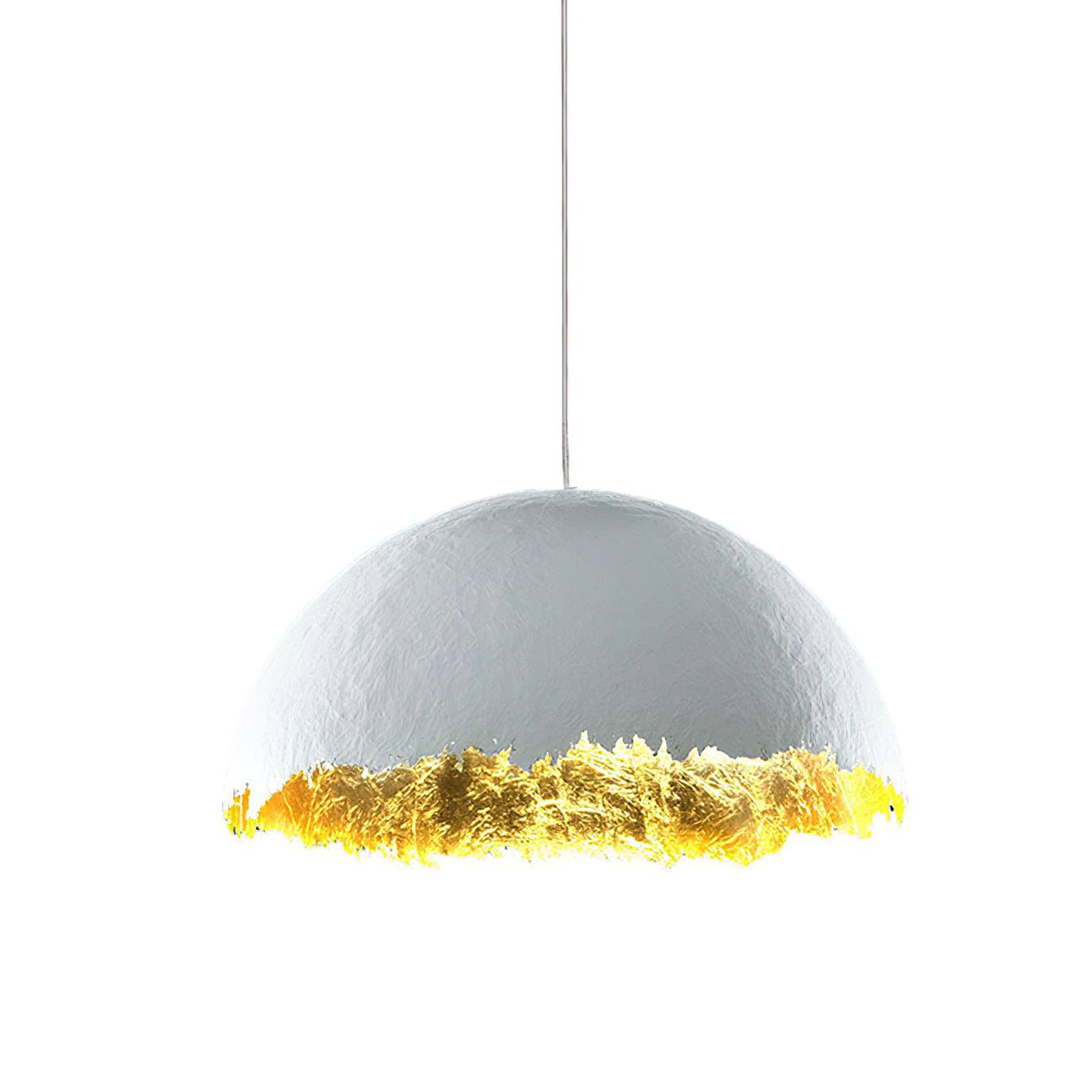PostKrisi Pendant Light | Molded Fiberglass | Gold and Grey