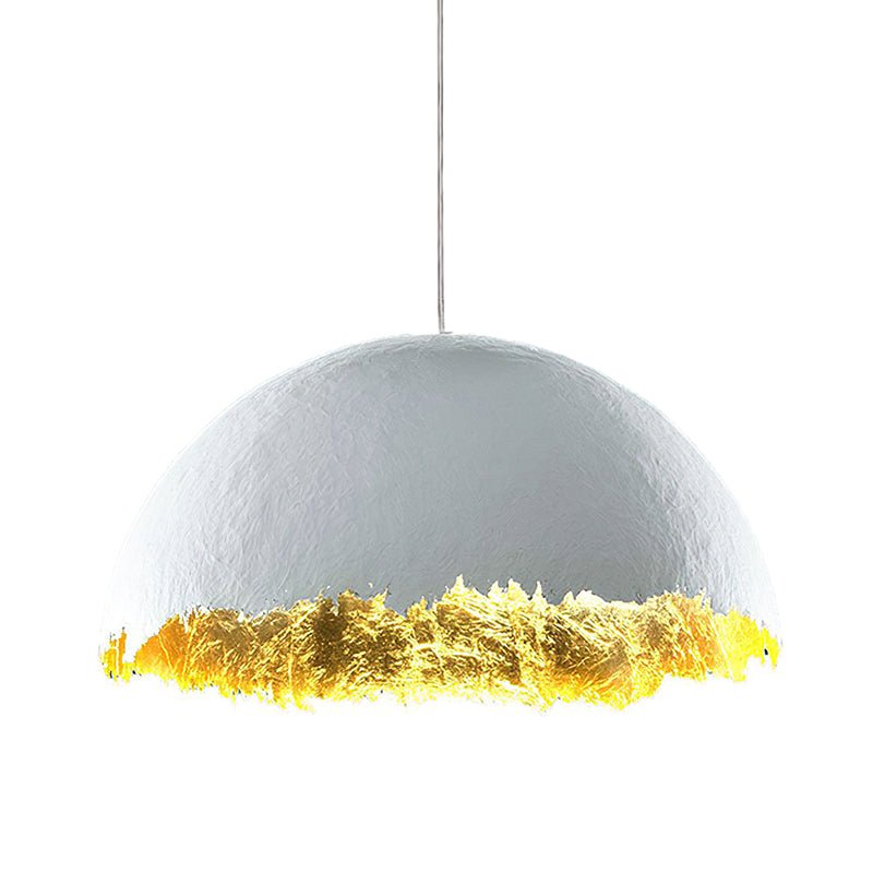 PostKrisi Pendant Light | Molded Fiberglass | Gold and Grey