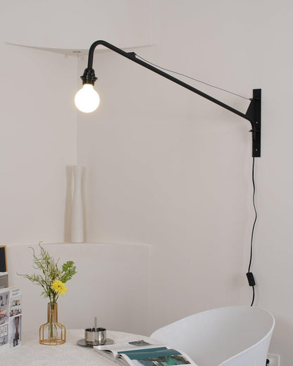 Petite Potence Wall Lamp | Metal & Glass | Black & White