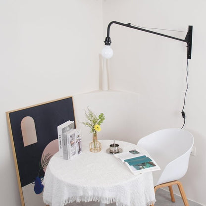 Petite Potence Wall Lamp | Metal & Glass | Black & White