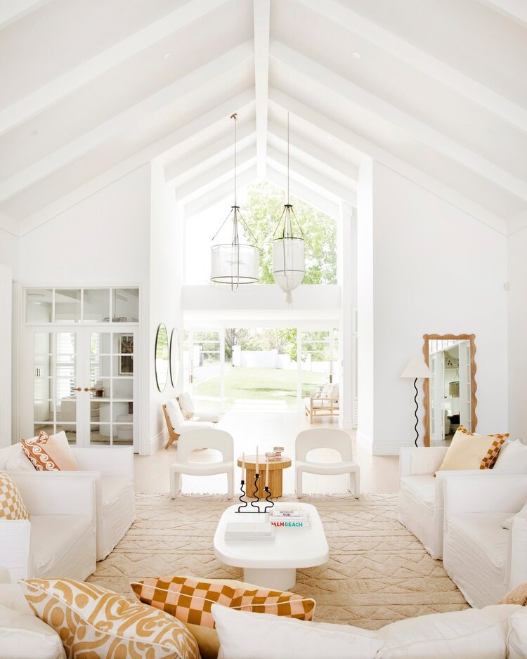 Provence Pendant Light | Belgian Linen & Metal | Black and White