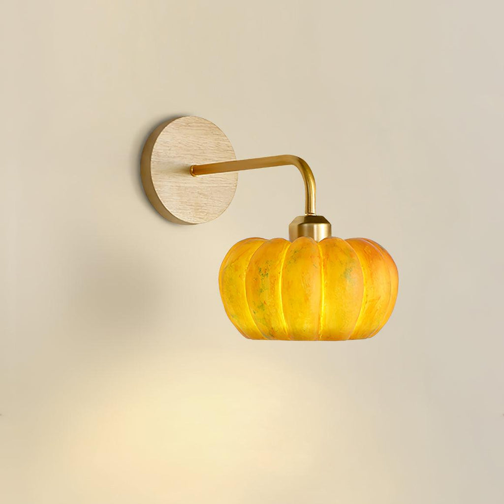Pumpkin Wall Light | Eco-Friendly Resin & Metal | Set of 2