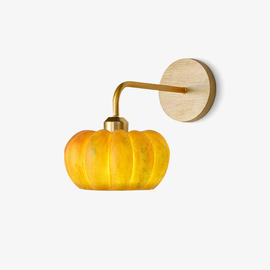 Pumpkin Wall Light | Eco-Friendly Resin & Metal | Set of 2