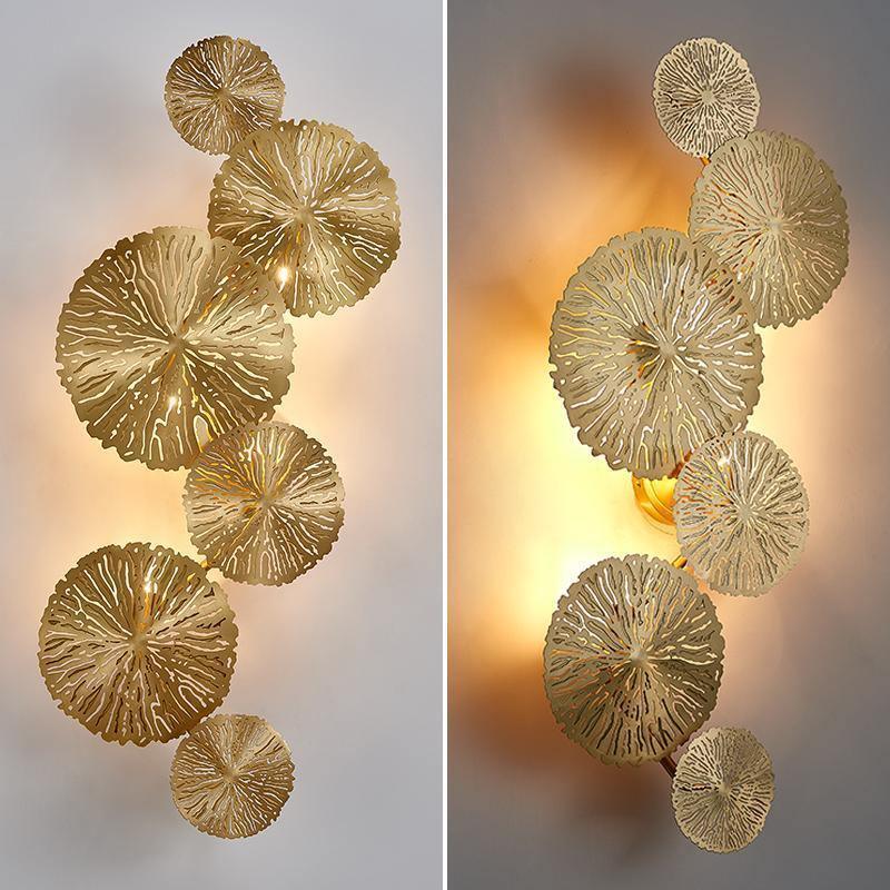 Lotus Leaf Wall Sconce | Brass | Gilded