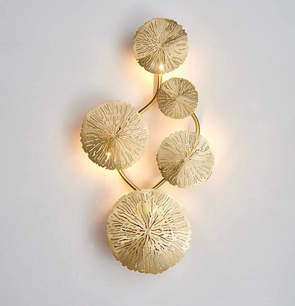 Lotus Leaf Wall Sconce | Brass | Gilded