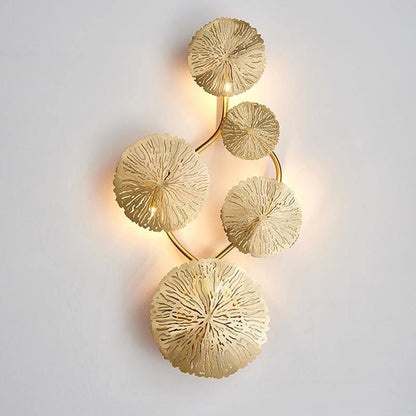 Lotus Leaf Wall Sconce | Brass | Gilded