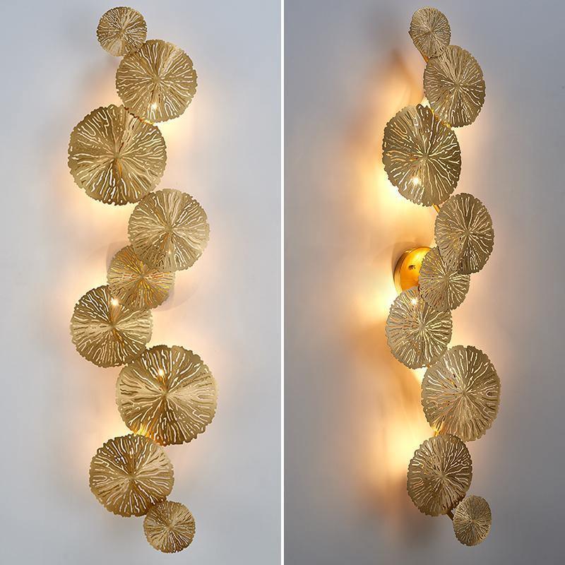 Lotus Leaf Wall Sconce | Brass | Gilded