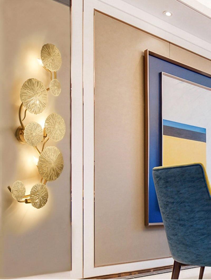 Lotus Leaf Wall Sconce | Brass | Gilded