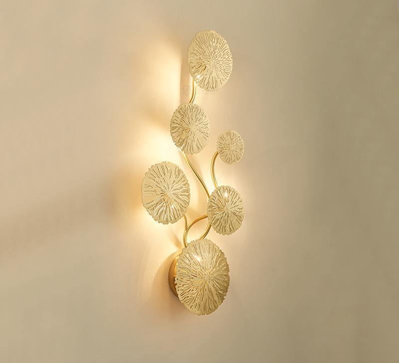Lotus Leaf Wall Sconce | Brass | Gilded
