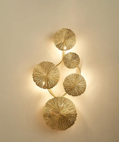 Lotus Leaf Wall Sconce | Brass | Gilded