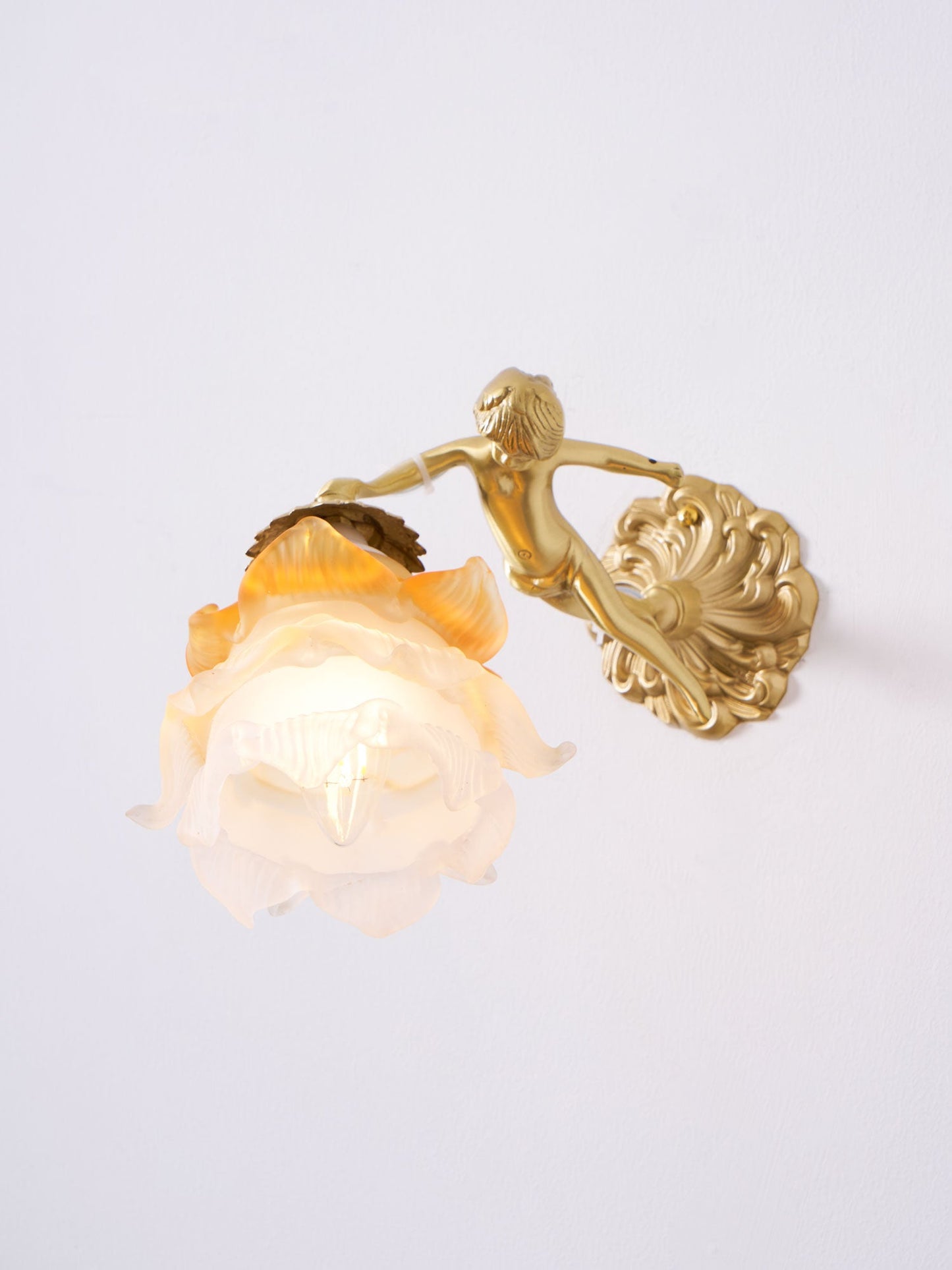 Flying Angel Wall Light | Baroque Design | Copper Finish