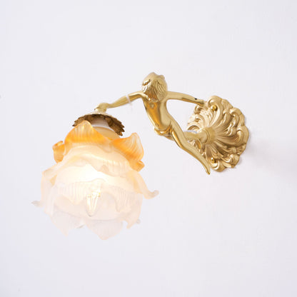 Flying Angel Wall Light | Baroque Design | Copper Finish