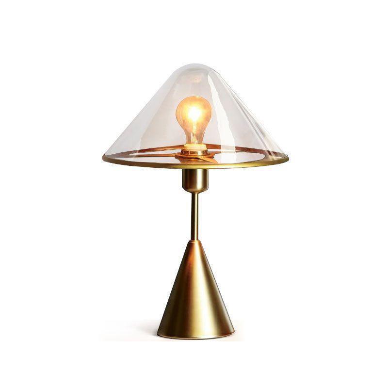 Mushroom Table Lamp | Retro Design | Orange & White