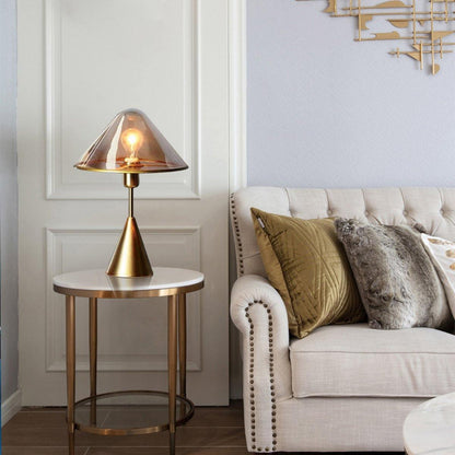 Mushroom Table Lamp | Retro Design | Orange & White