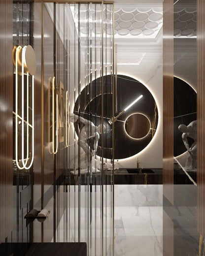 RA Wall Lamp Set | Metal & Acrylic | Gold & Matte Black