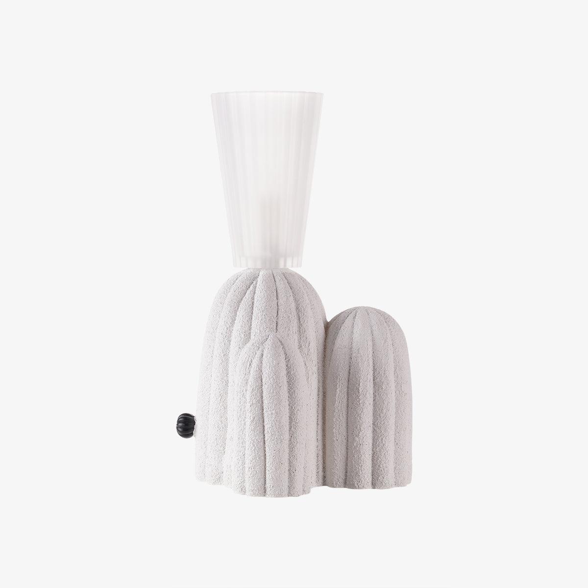 Cactus Table Lamp | Resin & Glass | White & Yellow
