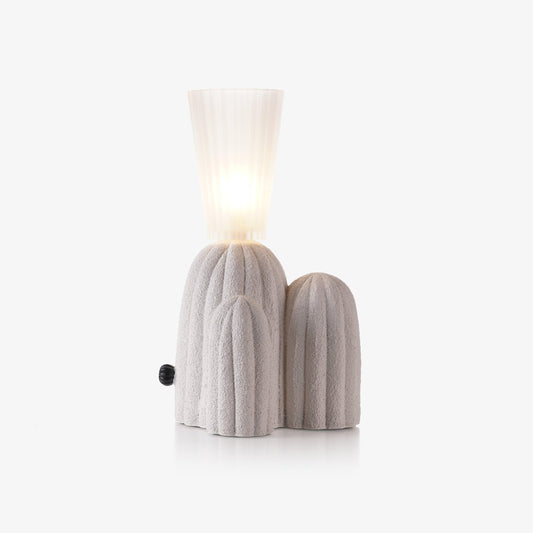 Cactus Table Lamp | Resin & Glass | White & Yellow