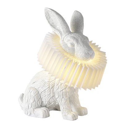 Rabbit Table Lamp | White Resin & Acrylic | Integrated LED