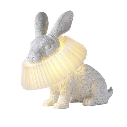 Rabbit Table Lamp | White Resin & Acrylic | Integrated LED
