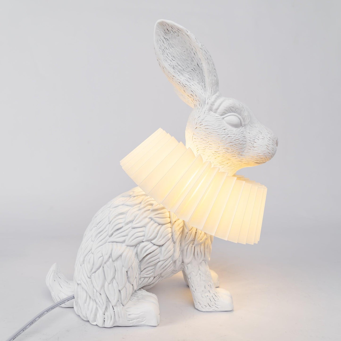 Rabbit Table Lamp | White Resin & Acrylic | Integrated LED