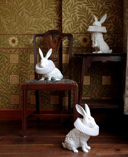 Rabbit Table Lamp | White Resin & Acrylic | Integrated LED