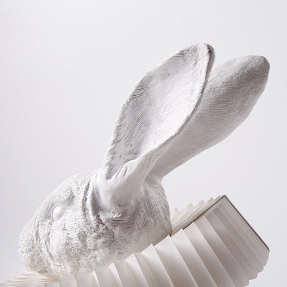 Rabbit Table Lamp | White Resin & Acrylic | Integrated LED