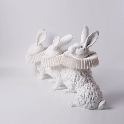 Rabbit Table Lamp | White Resin & Acrylic | Integrated LED