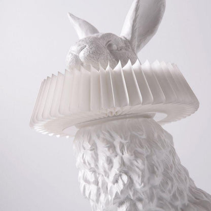 Rabbit Table Lamp | White Resin & Acrylic | Integrated LED