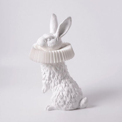Rabbit Table Lamp | White Resin & Acrylic | Integrated LED