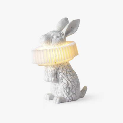 Rabbit Table Lamp | White Resin & Acrylic | Integrated LED