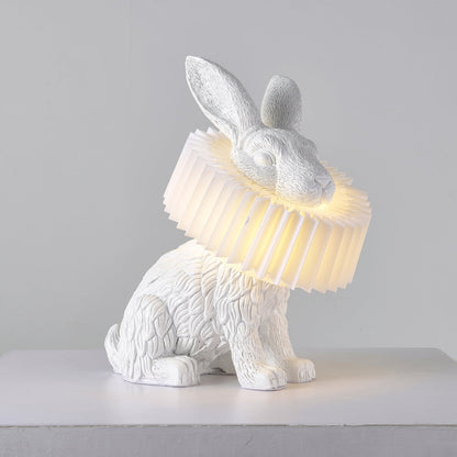 Rabbit Table Lamp | White Resin & Acrylic | Integrated LED