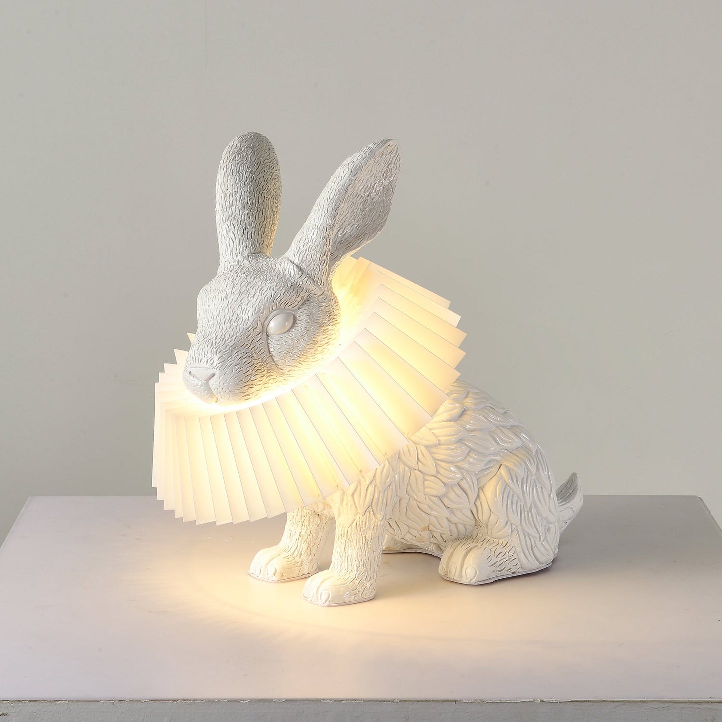 Rabbit Table Lamp | White Resin & Acrylic | Integrated LED