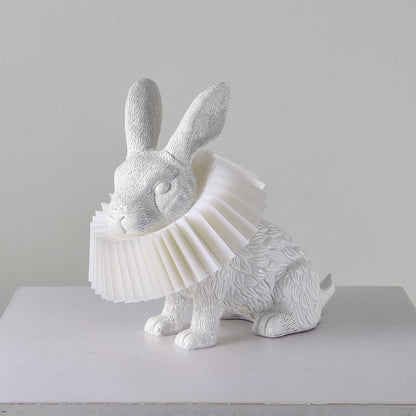 Rabbit Table Lamp | White Resin & Acrylic | Integrated LED
