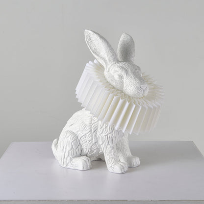 Rabbit Table Lamp | White Resin & Acrylic | Integrated LED