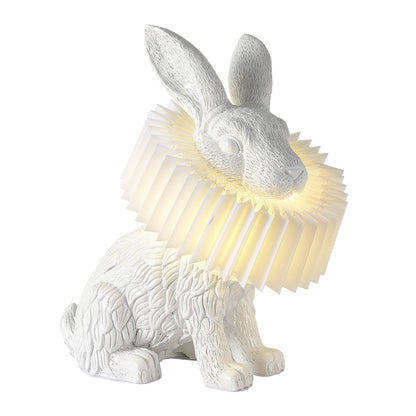 Rabbit Table Lamp | White Resin & Acrylic | Integrated LED