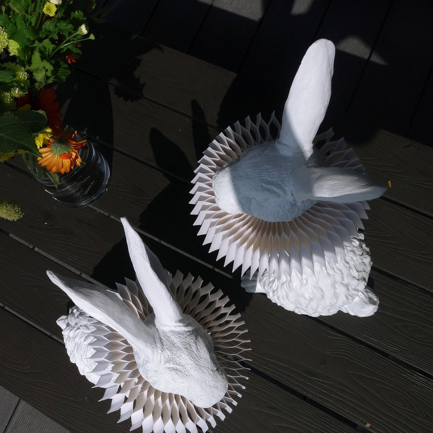 Rabbit Table Lamp | White Resin & Acrylic | Integrated LED